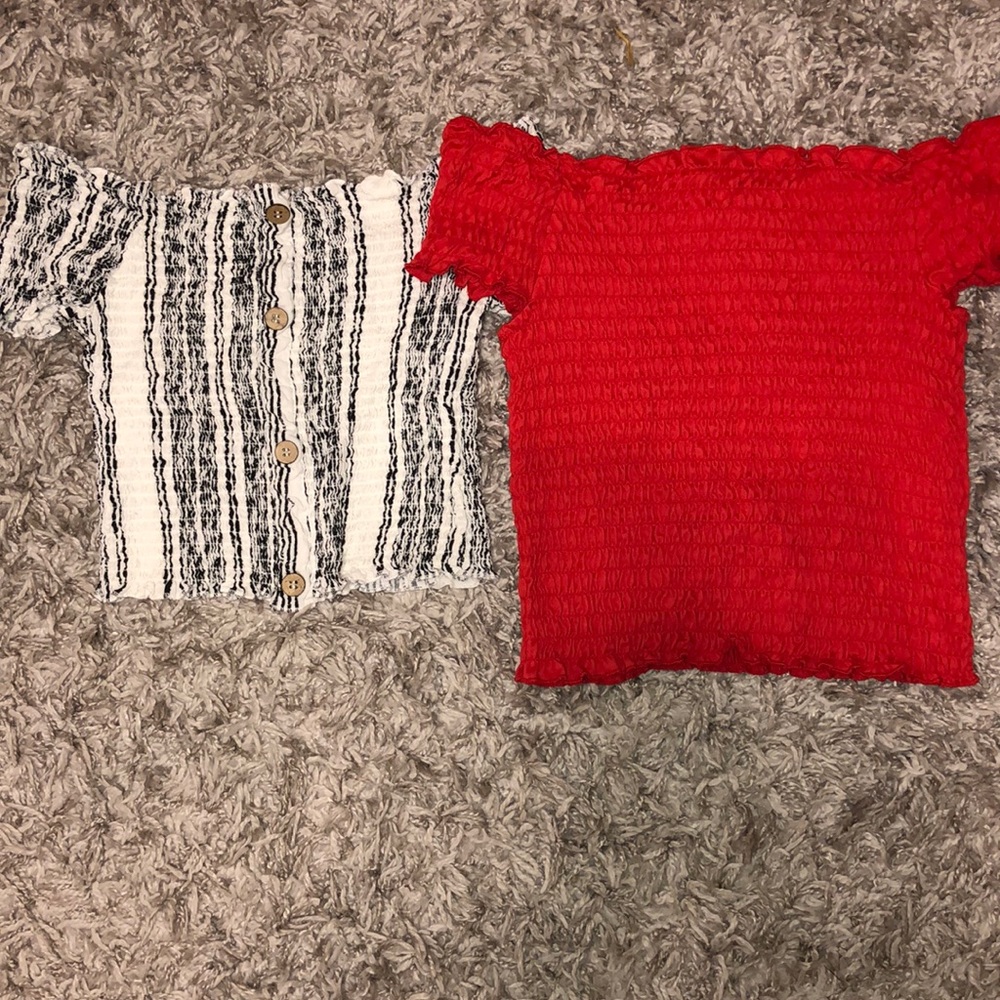Two off the shoulder tops